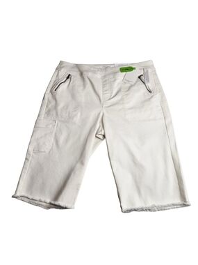 Westbound Park Avenue Women's Shorts Size 10P Pull On White Mid-Rise Raw Hem 59